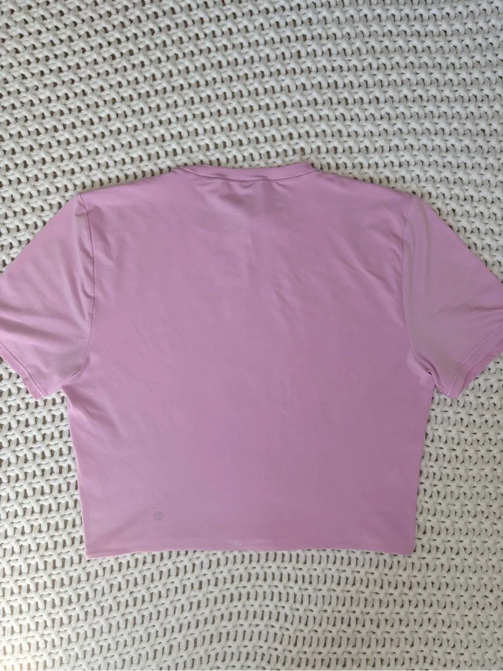 lululemon vitapink nulu crewneck cropped t-shit size large